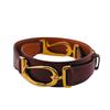 Vintage Leather Belt Red Leather Used