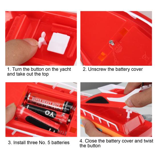 Speedboat Toy Remote Control Battery-operated Powerful Motor Realistic Looking Smooth Edge Entertainment Burr Free RC Boat Toy Speedboat Model