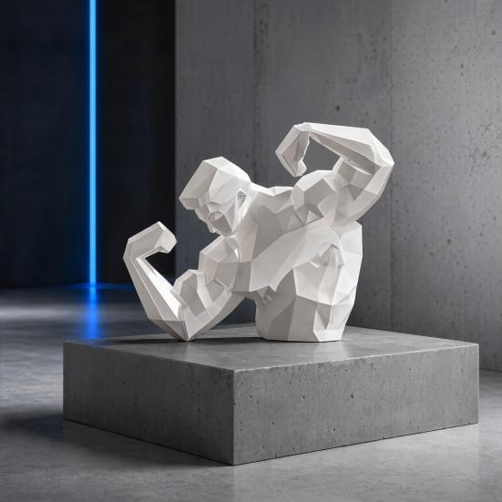 Muskulöser Mann Bodybuilder Statue, Männliche Oberkörperfigur, 3D Gedruckte Muskelmann Figur, Geschenke für Fitnessstudio-Leute, Männer