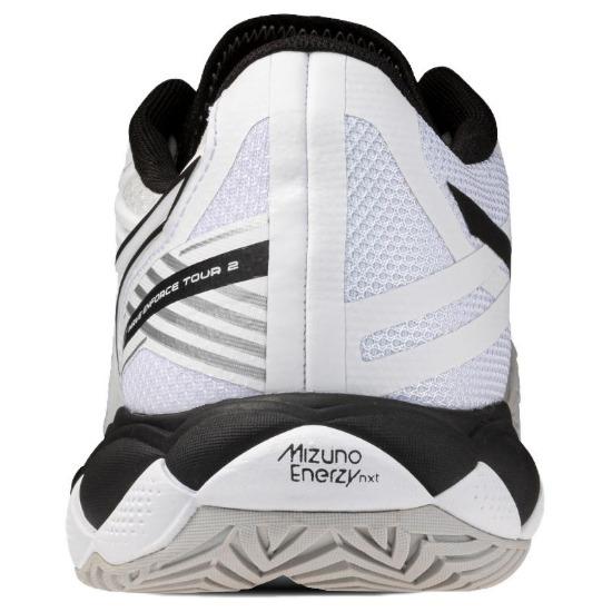 Mizuno Wave Enforce Tour 2 Άνετη Εφαρμογή Απορρόφηση Κραδασμών Ανθεκτικά Παπούτσια Τένις Χαμηλού Προφίλ Unisex Αθλητικό Παπούτσι Λευκό Μαύρο 61GA260009