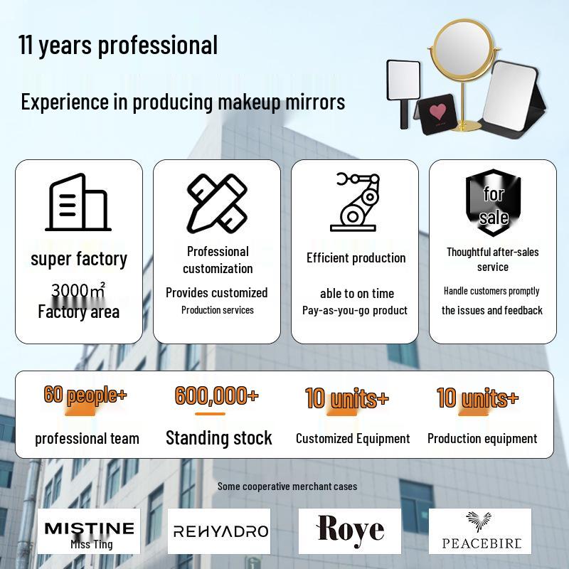 Portable Folding Rose Mirror: Compact HD Double-Sided Makeup Mirror with Flip-Top Design