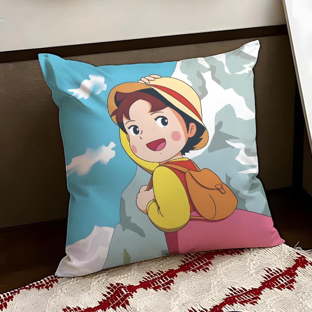 Cute HHeidi Girl of the AAlps Cushion Cover Reversible Soft Durable Pillow Cover Home  Car MultiScene Use for Daily Comfort