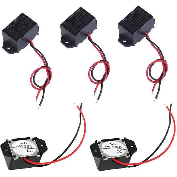 5PCS Mini Buzzers with Leads - 1.5V 400Hz Morse Code Mechanical Electronic Components