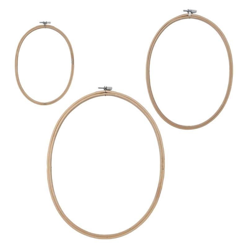 

3 Size Embroidery Frame Oval Embroidery Hoops Crosses Stitching Hoop Adjustable Embroidery Hoop for Craft Project 1