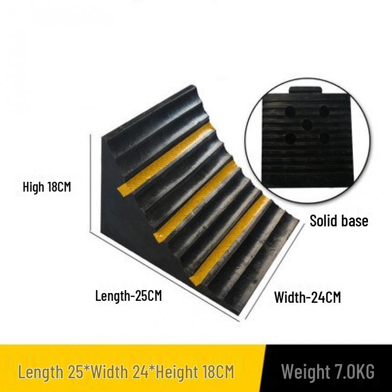 Portable Anti-Slip Rubber Wheel Chocks | Car & Truck Triangle Ramp Stoppers