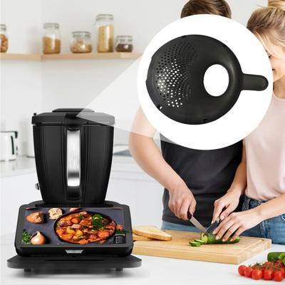 Tapa con Filtro de Drenaje para Thermomix TM7 Ayuda Práctica para Verter y Accesorio Colador con Puerto de Llenado para Accesorio de Cocina