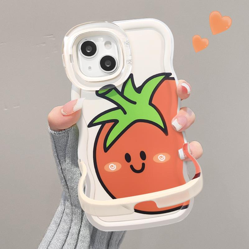 

Ins Яйца Помидоры Подходит для Iphone16 Apple Phone Чехол 15 Милый Ниша 14 Двойная Подставка 13 Пара X Redmi K50/K50 Pro