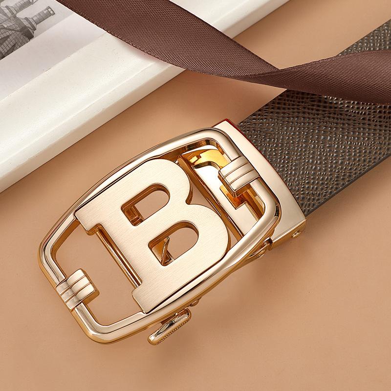 

Новый стиль мужской ремень из натуральной кожи с автоматической пряжкой, кожаный ремень для деловых и повседневных брюк, ремень для людей среднего и молодого возраста, цена ремень мужской 110cm