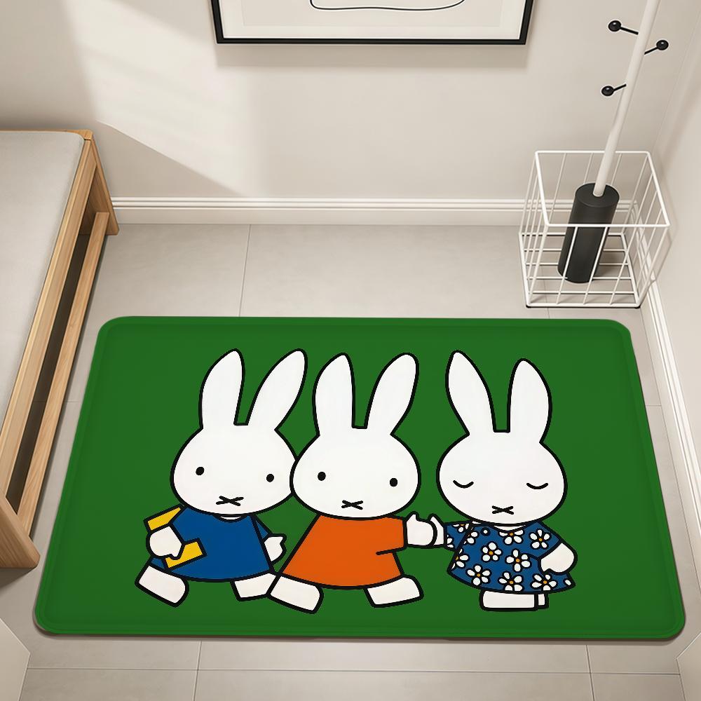 Cartoon Rabbit Cute M-Miffy n-nijntje Home Bedside Rug Kitchen Bath Floormat Hallway Balcony Carpet Entrance Doormat hogar Decor