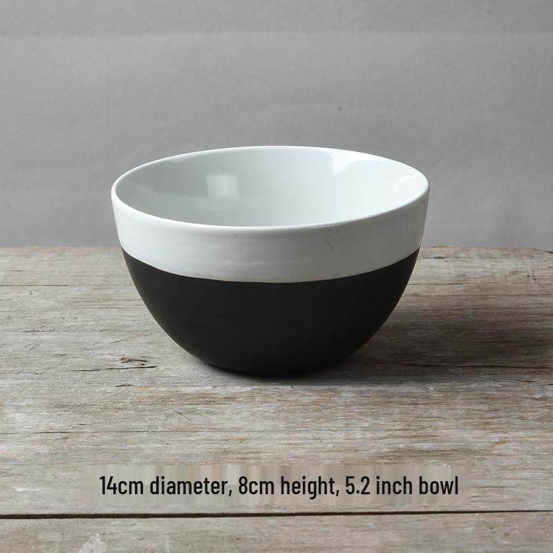 Yijia Retro Ceramic Underglaze Color Bowl: Perfect for Noodles, Congee, Rice, Soup, and Salad.