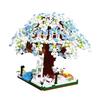 Mini Blocks Beautiful Architecture Flower Tree House Cherrry Sakura Building Bricks Fun Toys Diy Cabin Girl Gift Birthday