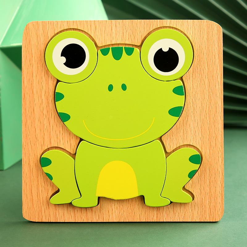 Wooden 3D Educational Puzzle for Toddlers - Interactive, Creative Hands-on Toy for Ages 1-3