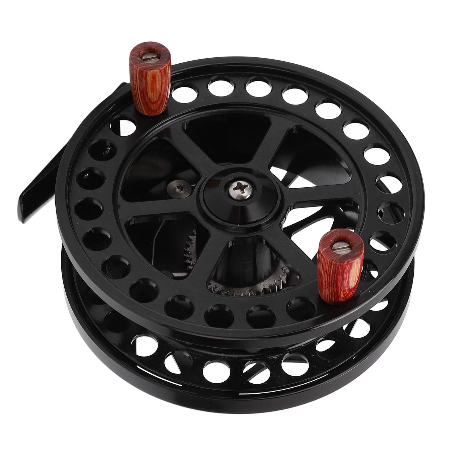 

Fly Fishing Reel Aluminum Alloy Black 110mm Spool Diameter Fishing Rod Accessories for Right and Left Hand