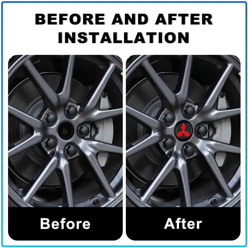 For Mitsubishi Lancer Lancer ASX Outlander 2 3 Pajero Mirage exzos Pajero 4 4PCS Auto Wheel Center Hub Tyre Vehicles Caps Cover Rim Sticker Badge