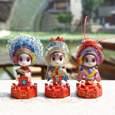 אופרה קישוטי איפור פנים בובה מתנה סגנון סיני מתנה מזכרת מבייג'ינג בובת אלמנט סיני בובת דמות אופרת פקין