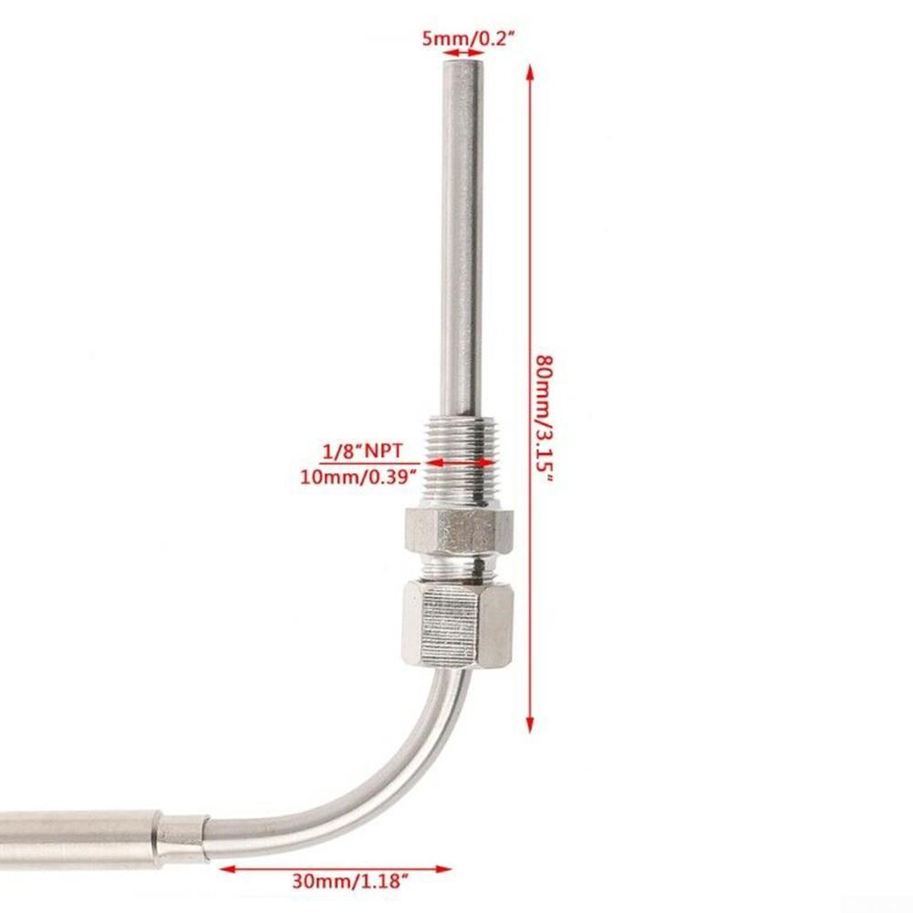 Rustfritt stål K Type termoelement temperatursensorer
