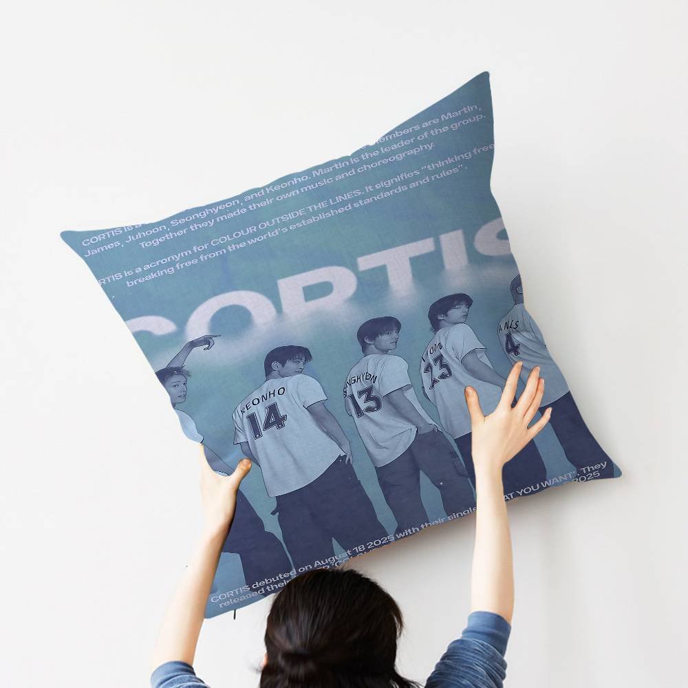 Kpop Music C-CORTIS Personalized Pillow Dust Cover Bedroom Kids Party Decoration Pillowcase Birthday Children Gift