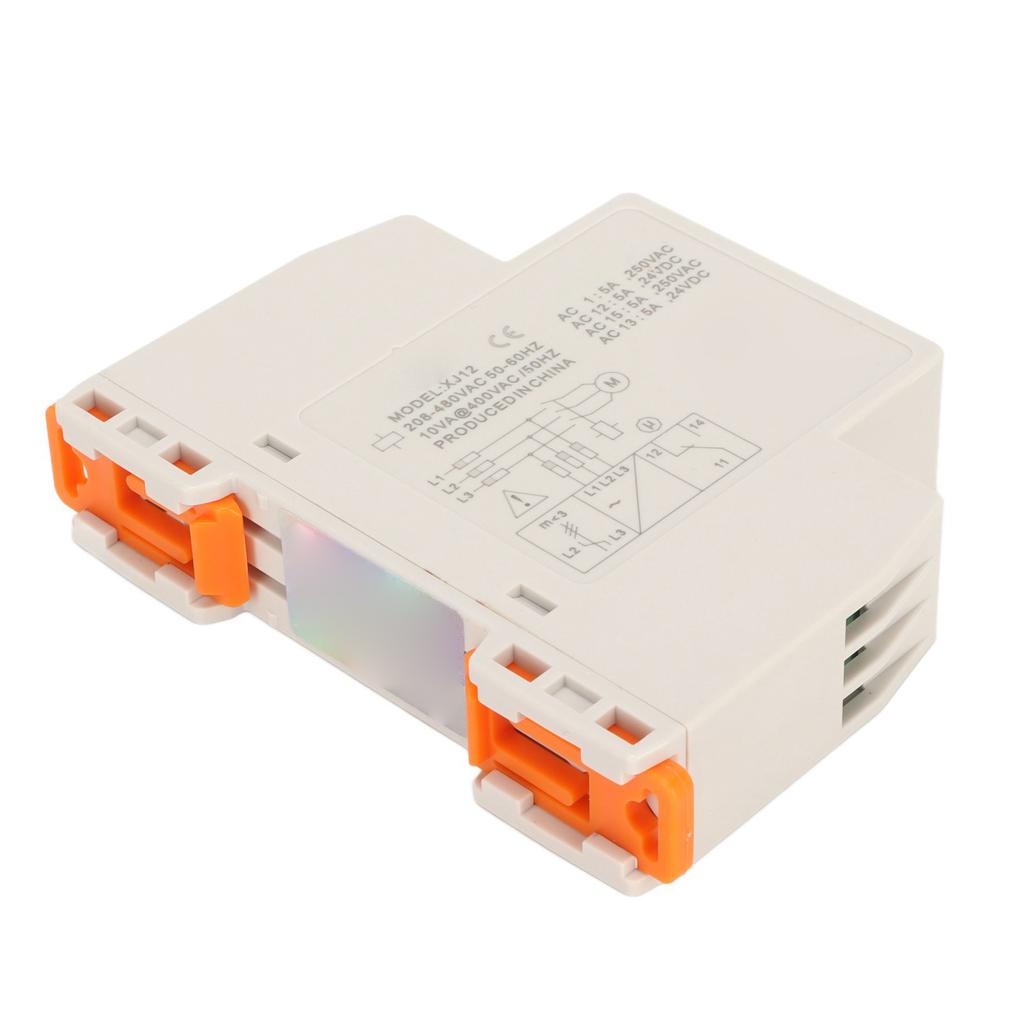 Releu Secvență Faze Carcasă PC Ușor Stabil Releu Pierdere Fază pentru Motor Ascensor 208‑480VAC