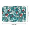 Koi Fish Sakura Blossom In Turquoise Doormat Mat Anti-Slip Cherry Flower Floral Kitchen Bath Garage Rug Carpet 40*60cm