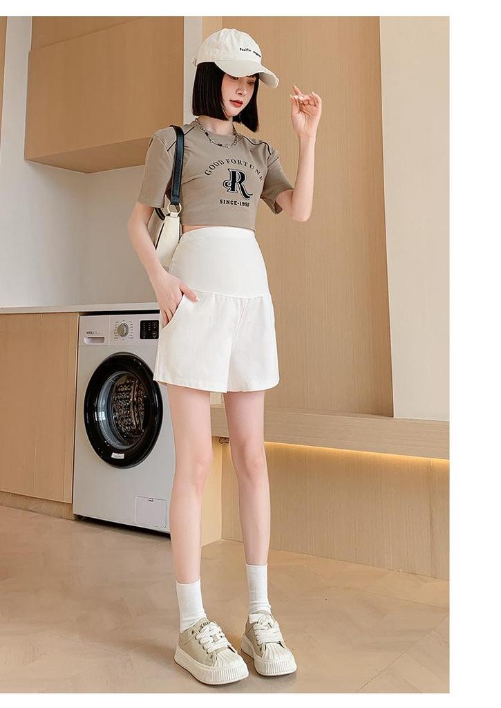 2026 Summer Fashion Maternity Loose High-Waisted Casual Wide-Leg Shorts