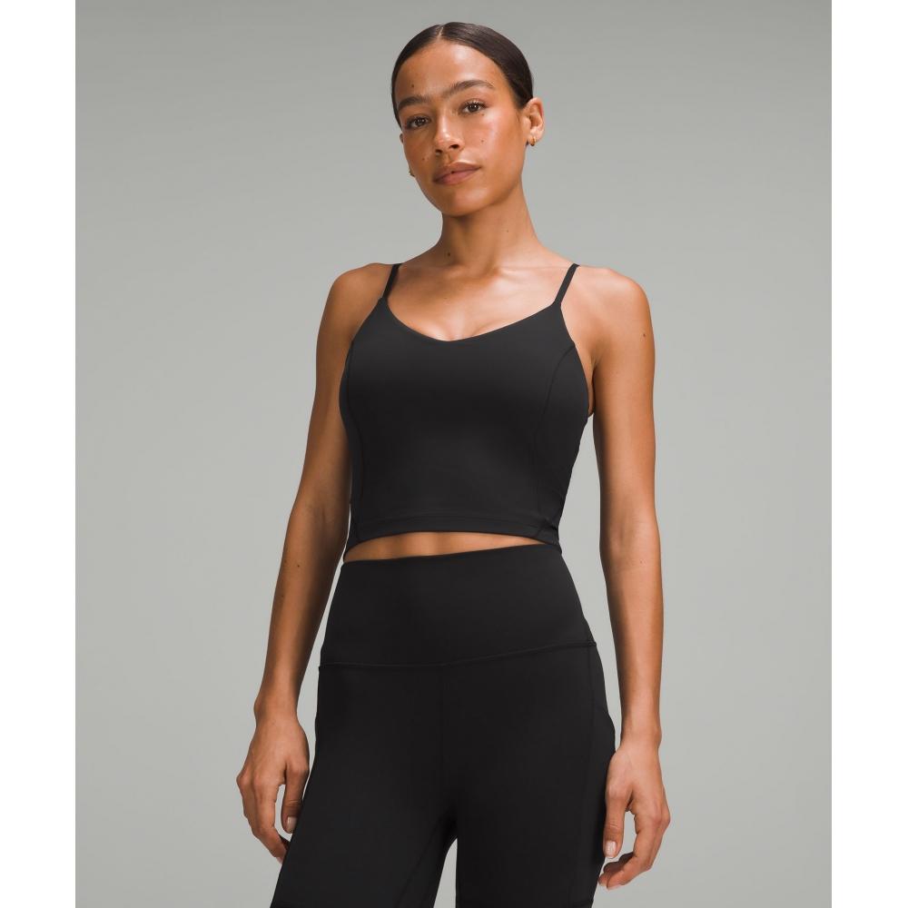 

Lululemon Align CroppeD Cami Tank Top Light Support C D Cup blaCk 2
