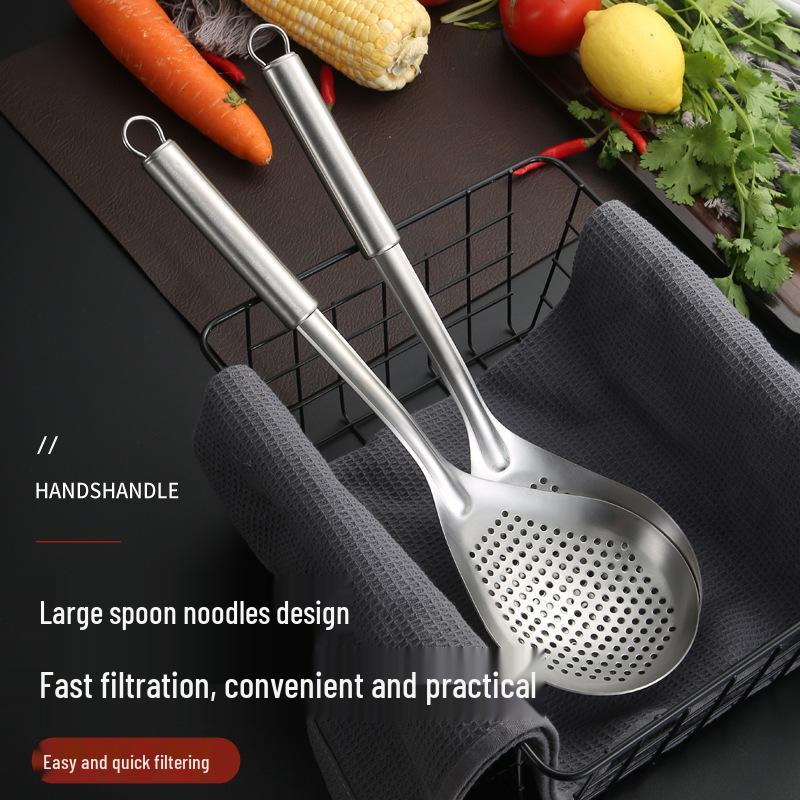 Nemagnetický nerezový cedník: Naběračka na pepř, Kuchyňský cedník na nudle a knedlíčky, Filtr na smažící olej.