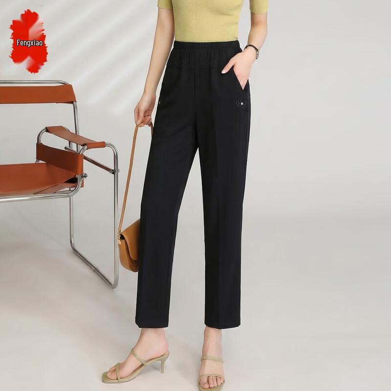 Women s Spring Summer Plus Size Elastic Waist Pants 3XL