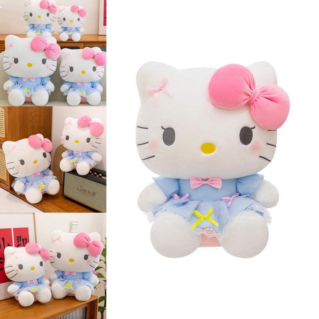 Cute Bow Dress Plush Doll Toy Pillow Children Toy For Girls Birthday Gift