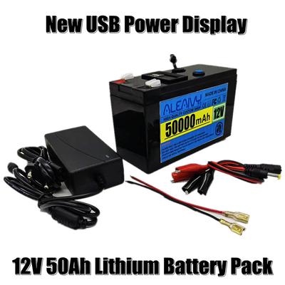 El nuevo paquete de batería de litio 18650 con pantalla de alimentación Usb de 12v 50ah es adecuado para energía Solar y batería de vehículo eléctrico + cargador de 12,6 v