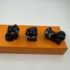 1/6Pcs Cartoon Kitten Miniature Figurine - Cute Black Cat Resin Ornament for Micro Landscape Home Desktop Decor