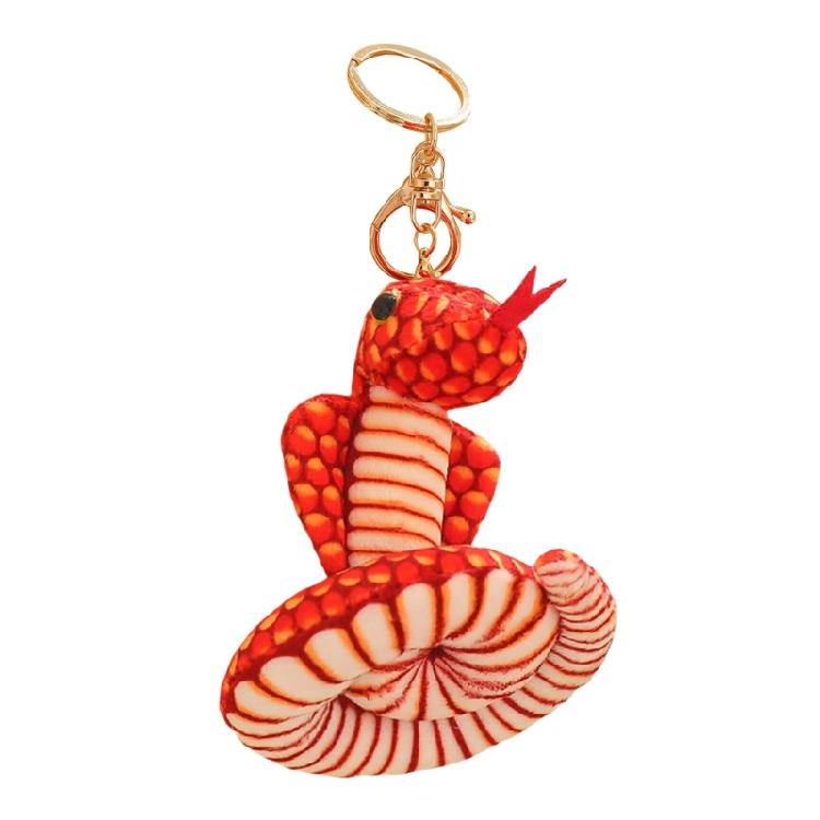 Handmade Lovely Snake Plush Keychain Charm Pendant Craft with Sturdy PP Cotton for Soft and Comfortable Feel Use