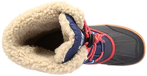 Hi-Tec Kids' Winter Boots, Waterproof, Foldable Spikes, Yurman Boots WP, Navy, 19 cm, 2E