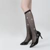 Women's Fishnet Knee Highs Stockings Hollowed Out Calf Socks Mesh Net Trouser Socks Cosplay Costumes Stockings Hosiery