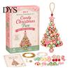 Juegos de Decoraciones Colgantes Navideñas Kit de Adorno de Cuentas para Árbol de Navidad DIY, Juego de Manualidades con Cuentas 3D, Regalos de Manualidades para Aficionados Hecho Fácil para Principiantes con