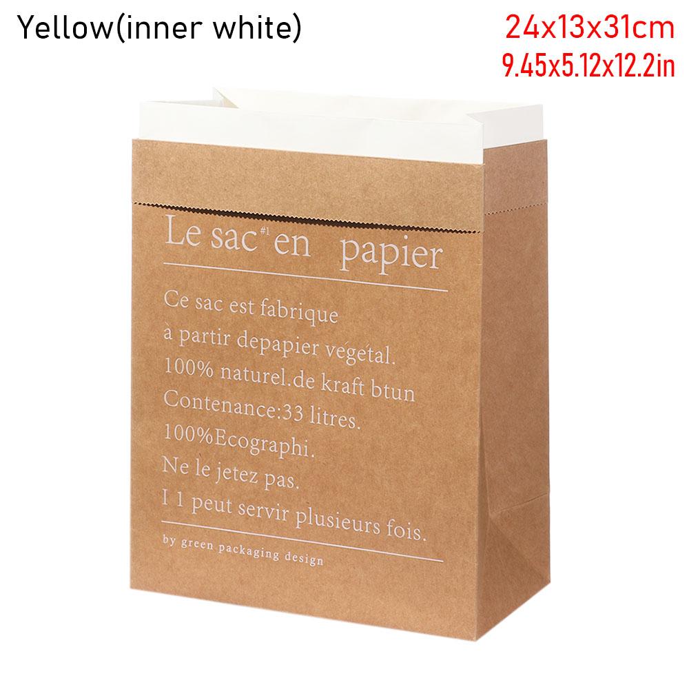 Party Supplies Sundries Organize Home Decoration Desktop Ornament Double Layers Vase Flowerpot Kraft Paper Bag Storage Basket