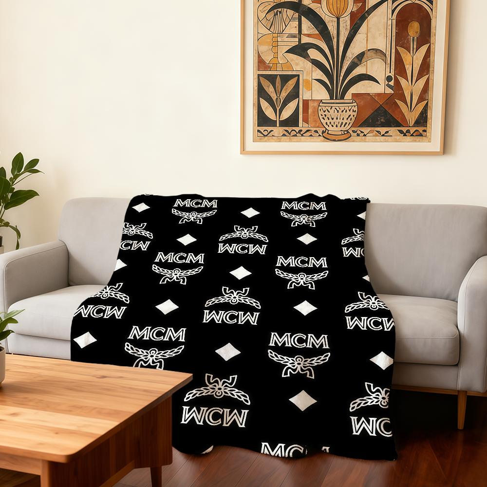 Cool Logo Fashion M-M-MCM-ES Blanket Super Warm Comfortable Plush Throw Blanket Child Home Sofa Bedroom Gift