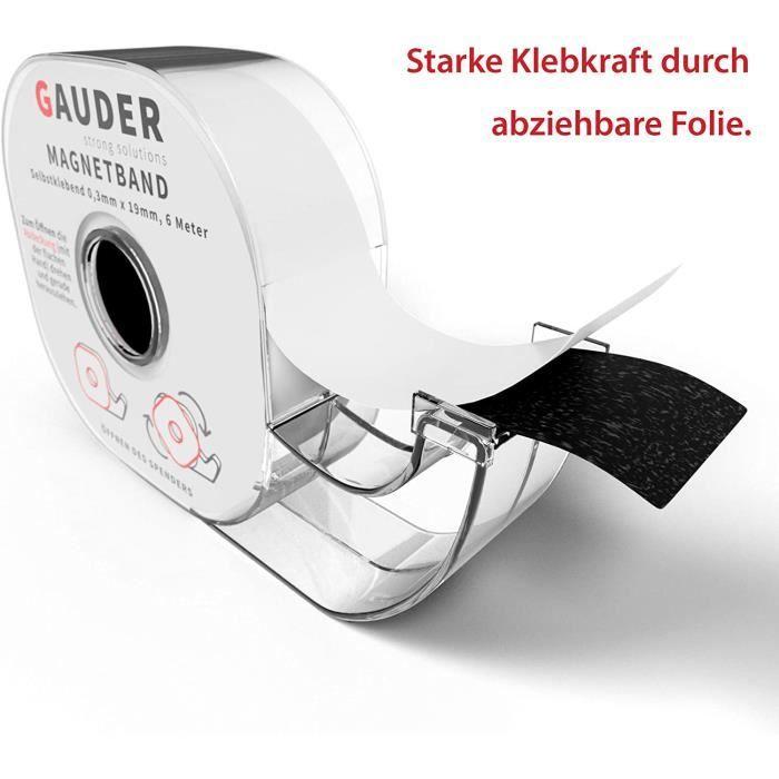 GAUDER Magnetic Tape Dispenser | Adhesive Magnetic Tape | Self-Adhesive Magnetic Roll