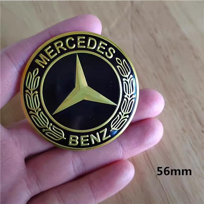 

4 шт. 56 мм Наклейки на ковпачки центральних дисків коліс автомобіля Аксесуари Для Mercedes Benz Brabus AMG Smart Maybach W205 W203 W206 W108 W124 W126 56mm&1 Set (4Pcs)
