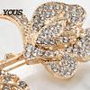 Oxidation Resistant Brooch Faux Pearl Rhinestone Rose Brooch, Retro Flower Lapel Pin Clip, Electroplated Sweater Cardigan Coat Suit Scarf Decor, Women