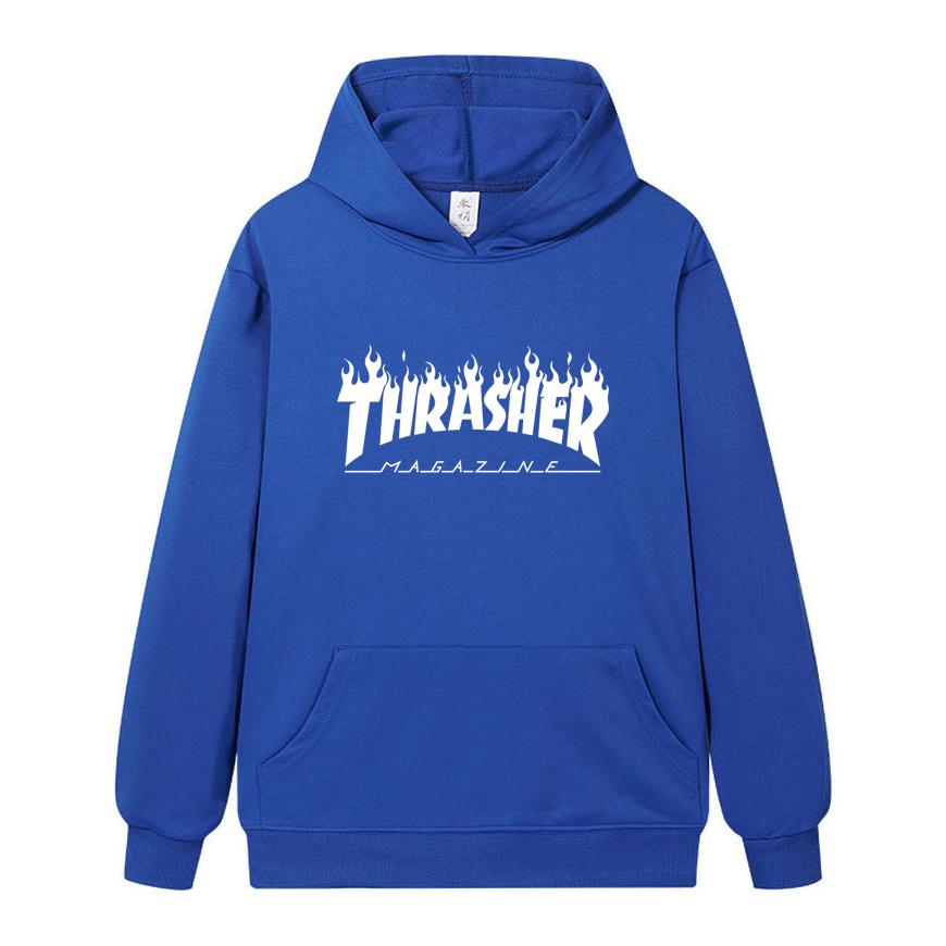 W02-4 Unisex Thrasher Liesmas Apdrukas Hūdijs