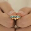 Exquisite High-End Green Enamel Fairy Ring with Niche Craft Design