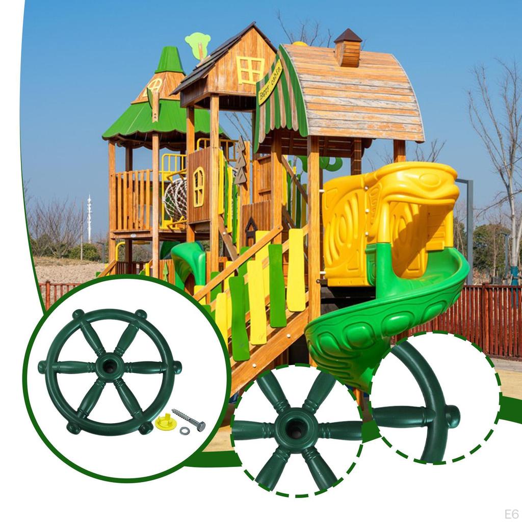 Pirate Ship Wheel Toy Gym Steering Playground Accessories for Tree House Play Outdoor
