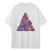 Spring and Summer Loose T-shirt Pure Cotton Unisex Top Skull Mountain Bright Color Graphic T-shirt Printed Men's Top