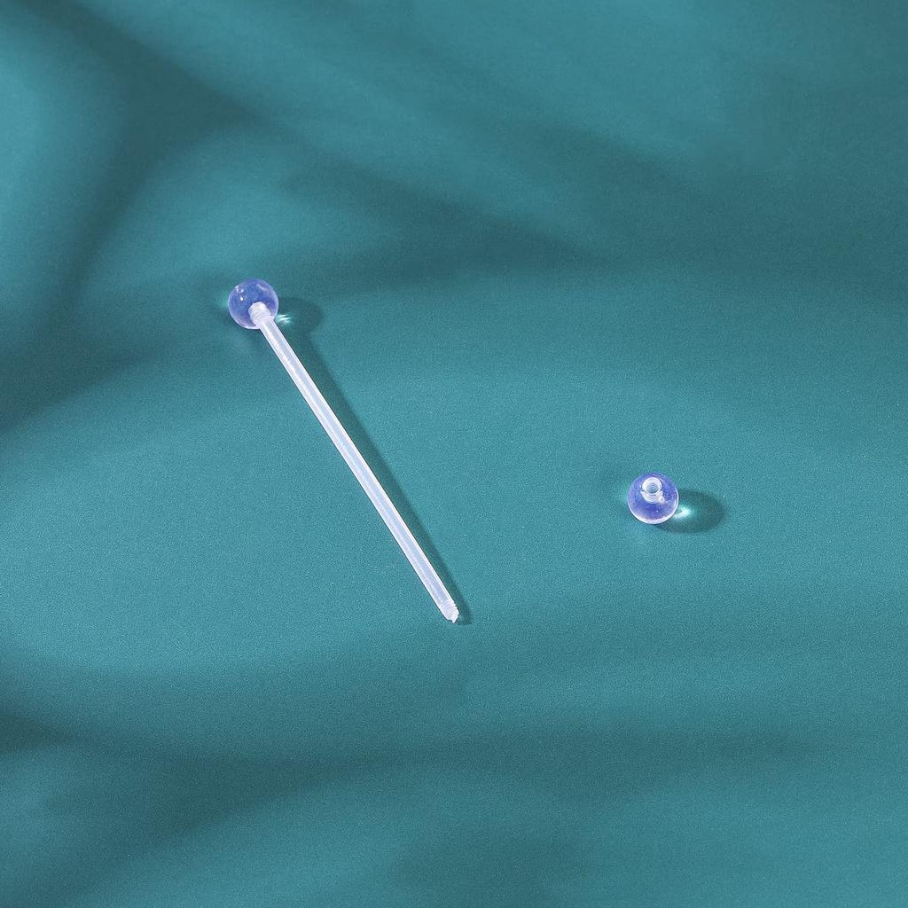 2-10 SZTUK 14G 16G Kolczyk Barbell Piercing Brwi Utrzymywacz Biżuteria Pierścień Języka Bioflex Plastikowy Przezroczysty Pierścień do Wargi Pępka Chrząstki 6-38mm