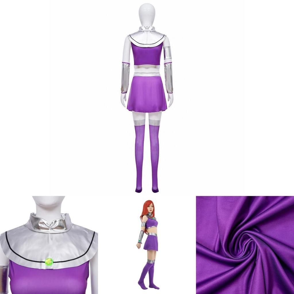 Lebendige Teen Titans Starfire Cosplay-Kostümperücke für Erwachsene, perfekt für Halloween, Maskenball und Comic Con