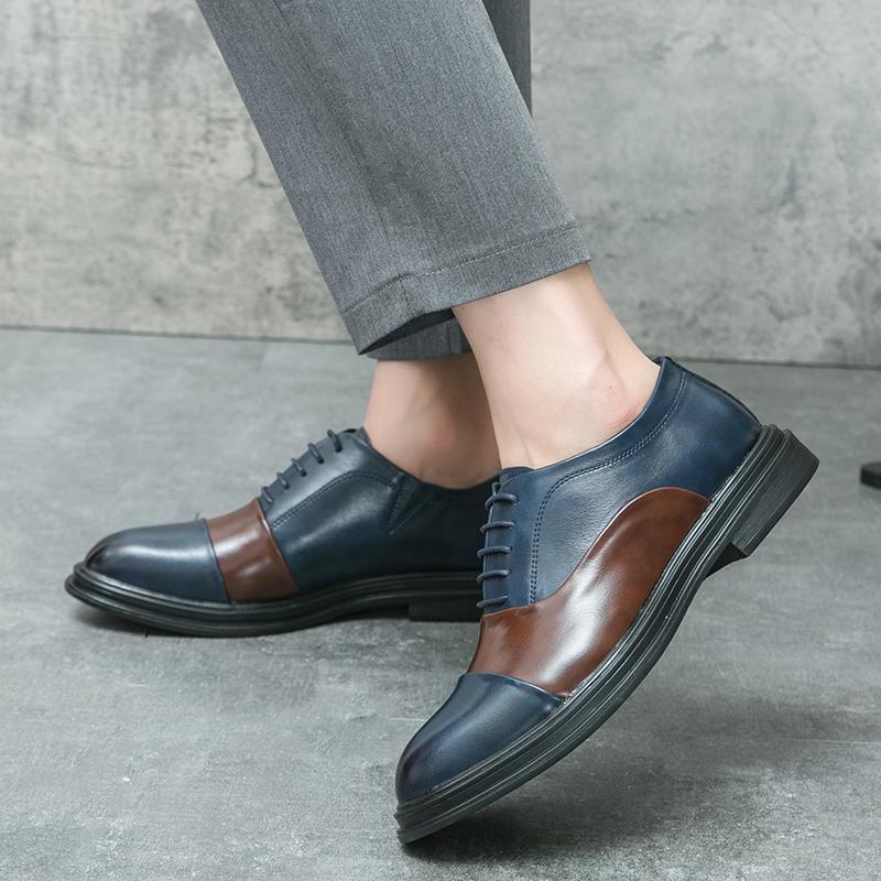Mens Wedding Party Shoes Slip On Dress Oxfords Brand Business Casual Moccasins Leather Buckle Driving Formal Suit Shoes for Men