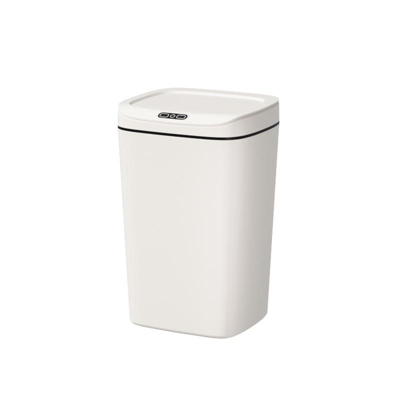 2026 Stylish Induction Trash Can: 16L Large Smart Bin with Odor-Sealed Lock for Home Use
