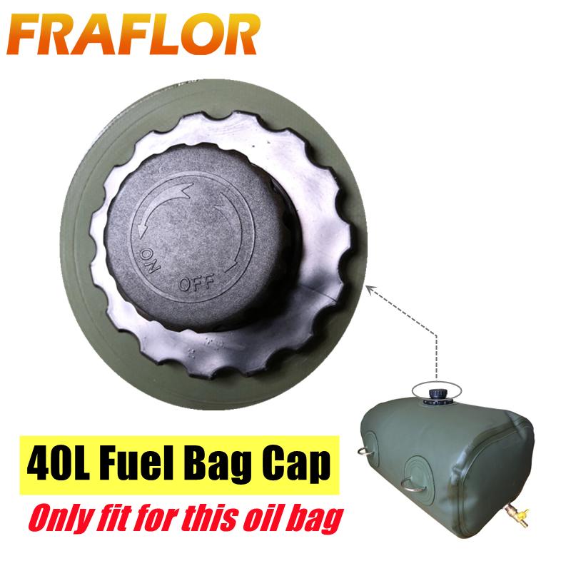 40L Liter (10Gallon) Spare Petrol Fuel Bag Top Cap Gasoline Container Oil Storage Fuel Bladder Lid Cover (Fuel bag not included) Cap for 40L Fuel Bag