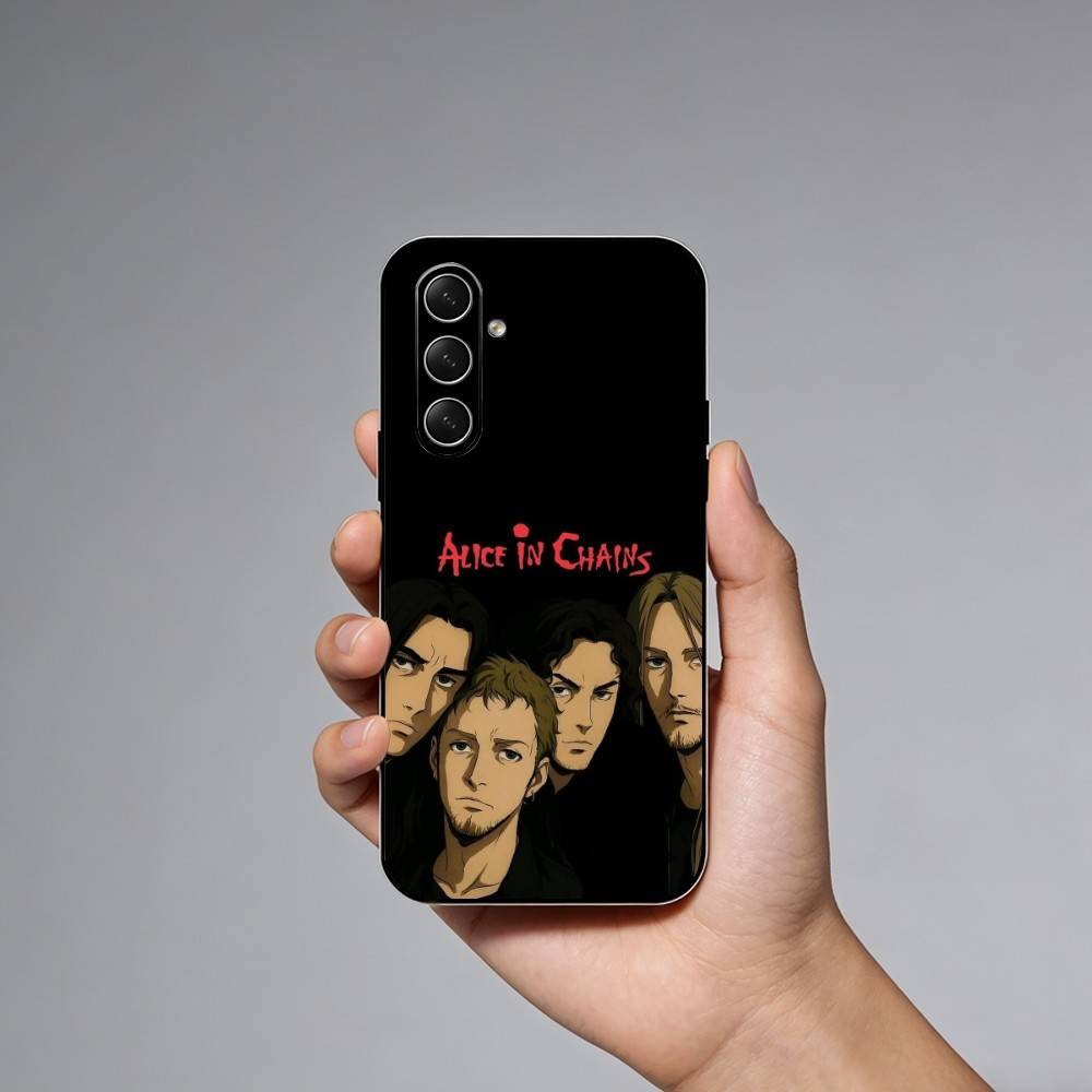Band A-Alices In C-Chains Phone Case For Samsung Galaxy A73,A21s,A22,A31,A52,A53,A71,A41Soft Black Shell