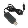 USB Boosting Cable 5V To 9V 12V Adjustable Portable DC USB Step Up Cord with 3.5 X 1.35mm Connector Tip for Fan Table